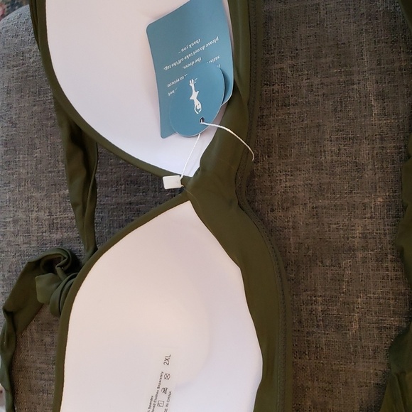 HolaDream Halter Push Up Bikini in Army Green Size 2XL - Picture 7 of 12